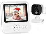 OBVHNUA Babyphone mit Kamera 2,8 Zoll Video Babyphone 720p LCD babyfon mit...