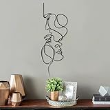 Minimalistische Metall Wandkunst, Wandbild Silhouette Wanddeko,menschliches...