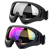 JTENG Motorrad Goggle Motocross skibrille Sportbrille Wind Staubschutz...