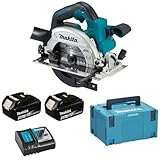 Makita DHS660RTJ Akku-Handkreissäge 57 mm 18 V 5,0 Ah, 2 Akkus + Ladegerät im...