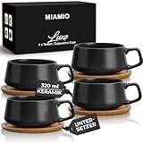 MIAMIO - 4 x 320 ml Kaffeetassen/Cappuccino Tassen mit...