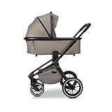 MOON RESEA+ mud, Black, Kombi-Kinderwagen Edition+, mit Wanne und Sportwagen...