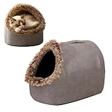 Cuddly Cat/Dog Cave, Heat Protection in Winter, Cat Bed, Cat Accessory, Plush...