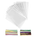 200 Stück Cellophantüten, 25x15 cm Zellophantüten Klarsichttüten Zum...