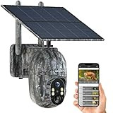 4G LTE Wildkamera Solar, 2.5K Live Übertragung Wildkamera mit Handyübertragung...