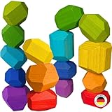 SCHMETTERLINE® Stapelino XXL Stapelsteine aus Buchen-Holz Balancier-Steine nach...