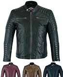 Texpeed Lederjacke herren schaffell echtleder - Lässige motorrad bikerstil...