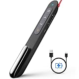 NORWII N76 Wireless Presenter Wiederaufladbar mit einer Reichweite von 300 Fuß,...