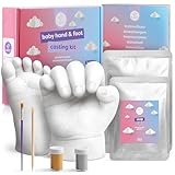 chuckle - 3D Gipsabdruck Handabdruck mit Goldfarbe für Paare & Familie - Haus...