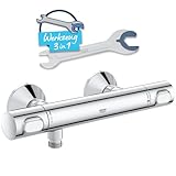 GROHE Precision Flow - Thermostat-Brausearmatur (Sicherheitssperre bei 38°C,...