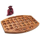 LOGOPLAY Bao - Hus - Kalaha - oval 35cm lang - Bohnenspiel - Muschelspiel -...