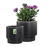 PAFEN Kunststoff Blumentopf Set - 2 Großen: 29,5 cm und 39,5 cm - Elegant...