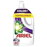 Ariel Flüssigwaschmittel, 80 Waschladungen Color plus, Kraftvolle...