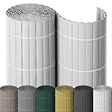 NOOR PVC Sichtschutzmatte - wetterfester Sichtschutzzaun für Balkon, Terrasse...