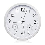 PORFOYO Gartenuhr Wetterfest Outdoor, Outdoor Gartenuhr, 12 Zoll Wanduhr...