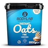 Bodylab24 Instant Oats 2kg, fein gemahlen, aus 100% natürlichen Haferflocken,...