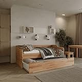 Krok Wood Massivholzbett mit zusätzlichem ausziehbarem Bett Modena in Buche...