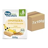 BABY FRECHE FREUNDE Bio Baby Kekse Dinkel & Banane, Baby Snack für Babys ab 8...