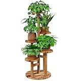 Bamworld Blumenständer Holz Pflanzenständer Pflanzenregal Outdoor Blumenregal...