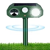 Katzenschreck Ultraschall Abwehr, Solar Tiervertreiber IP54 Wasserdicht...