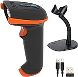 Tera Barcode Scanner 1D 2D QR Wireless Kabellos 2,4 GHz + Wired USB 2,0...