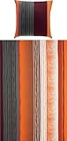REDBEST Bettwäsche, Bettgarnitur Single-Jersey Terra-braun Größe 80x80 cm /...