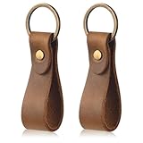 Dokeno Schlüsselanhänger Echtleder, 2Pcs Hochwertige Schlüsselanhänger Leder...