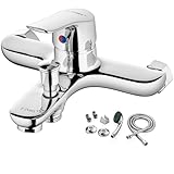 Zilan Badewannenarmatur mit Handbrause (Brauseschlauch) Wannen Armatur...