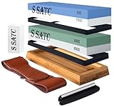 S SATC Profi Schleifstein 8-in-1 Wetzstein für Messer Langlebig Abziehstein...