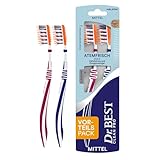 Dr.BEST Atemfrisch Zahnbürste, Mittel, Vorteilspack, mit 2in1 - Zahnbürste und...