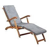 DeTeX Polsterauflage Gartenliege Deck Chair Wasserfest Baumwolle Garten...