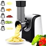 Elektrischer Gemüsehobel 150W Profi - 5-in-1Multireibe mit 5 Schneidetrommeln |...