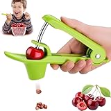 HAMKU Kirschkernentferner, Kirschentkerner Edelstahl, Kirschentsteiner Manuell,...