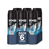 Axe Bodyspray Ice Chill Deodorant für Herren, 150 ml, 6 Stück