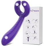 Enlove Silikon Dreifacher Vibrator Paarvibrator mit 7 Modi für Sie Klitoris und...