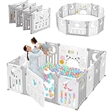 Dripex Laufstall Baby 150×150cm, Laufgitter Baby, Laufstall Faltbar, Laufgitter...