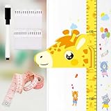 Messlatte Kinder Kleben OHNE Bohren, 3D Giraffenkopf Beweglicher, Magnetische,...