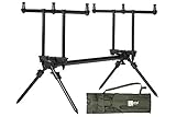 Zite Fishing Rod-Pod Ruten-Halter 3 Ruten - Aluminium Rutenständer &...