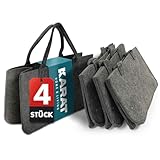 KARAT Filztasche Shopper Holzkorb für Kaminholz, robuste Einkaufstasche aus...