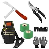 7 Stücke Veredelungsmesser mit 2 Klingen,Pfropfen Werkzeug Kit mit Obstbäume...