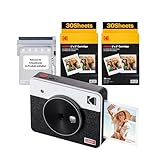 Kodak Mini Shot 3 Retro 4Pass 2-in-1-Sofortbildkamera und Fotodrucker, tragbar...