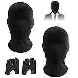 LYPPUL Schwarze Maske Halloween, 4 Stück Vollgesichtsmaske Halloween mit...