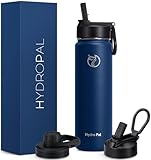 HydroPal Edelstahl Trinkflasche - 750ml, 1L, 1,2L, BPA-Frei, Kohlensäure...