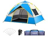 Generisch Pop-Up-Zelt 4 Personen Familie mit Fenster, Wasserdicht, Tragetasche...