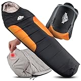ACTIVE SPARK Schlafsack Winter & 3 Jahreszeiten, Wasserabweisend & Atmungsaktiv,...