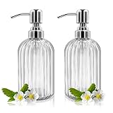 Gistome Seifenspender – 2er-Pack 14-Unzen-Seifenspender aus Glas mit...