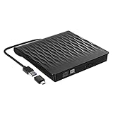 Externes DVD Laufwerk, CD Laufwerk Extern USB 3.0 Type-C Slim Tragbarer Externes...