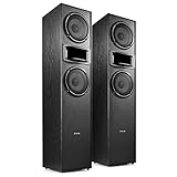 Fenton SHF700B - Standlautsprecher Paar, HiFi Lautsprecher Stereo Set, 400 Watt...