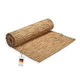 blizz-z Schilfrohrmatte 140 x 600 cm (1 Rolle) | Sichtschutz, Windschutz &...