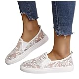 MODSGUE Damen Sneaker Low Spitze Wanderhalbschuhe Elegant Spitze Turnschuhe mit...
